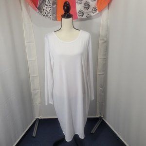 Lula Roe, 2XL, longsleeved, white, T-shirt Dress